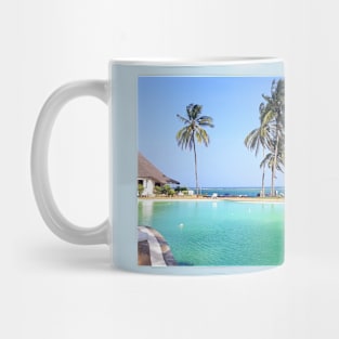 Palm trees at the beach Mug